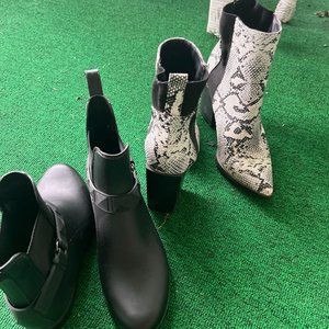 FREE SHIPPING; BOTH PAIRS FOR ONE PRICE; exc cond. casual or dress them up